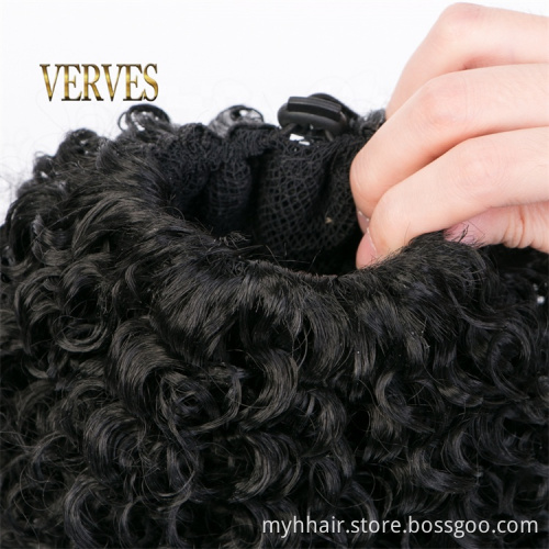 Curly Ponytail Hairpiece With Rubber 10'' crochet braid band hair Chignon Synthetic Ponytail Hair Extension with Clip-in